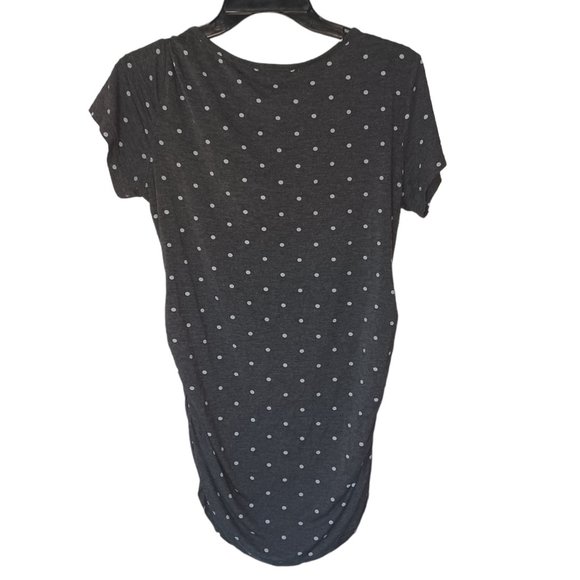Small Show Gray And White Polka Dot Maternity Dress Size Medium - Picture 2 of 4